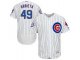 mlb chicago cubs #49 jake arrieta majestic white flexbase authentic collection jerseys with 100 years at wrigley field commemorative patch