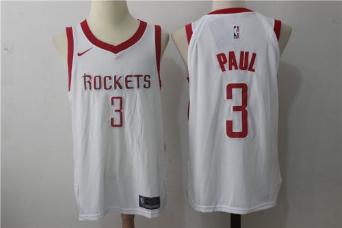 Men\'s NBA Houston Rockets #3 Chris Paul Nike White Swingman Icon Edition Jersey