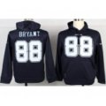 nike nfl dallas cowboys #88 dez bryant bluepullover hooded sweatshirt