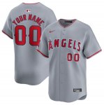 Custom Los Angeles Angels Active Player Gray Away Limited Baseball Stitched Jersey