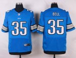 nike detroit lions #35 bell elite blue jerseys