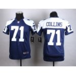 youth nike nfl dallas cowboys #71 lael collins navy blue thanksgiving jerseys