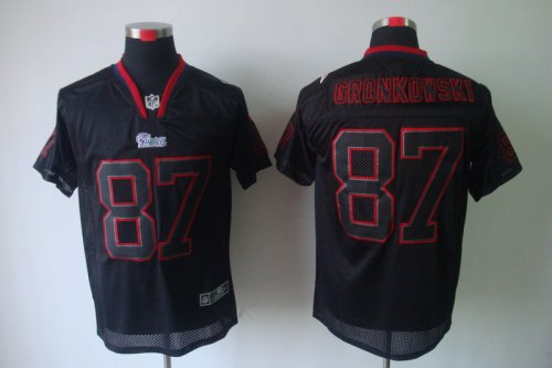 nike nfl new england patriots #87 gronkowski elite black jerseys