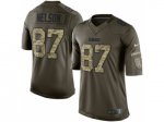 nike nfl green bay packers #87 jordy nelson army green salute to service limited jerseys