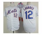2015 World Series mlb jerseys new york mets #12 lagares white(bl