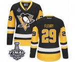 Women's Reebok Pittsburgh Penguins #29 Marc-Andre Fleury Authentic Black-Gold Third 2017 Stanley Cup Final NHL Jersey