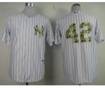 mlb new york yankees #42 rivera white [number camo][black stripe