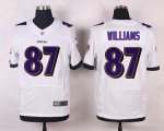 nike baltimore ravens #87 williams white elite jerseys