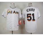 mlb jerseys florida marlins #51 ichiro white