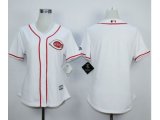 Women mlb Cincinnati Reds Blank White jerseys