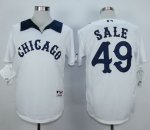 MLB Jersey Chicago White Sox #49 Chris Sale White 1976 Turn Back