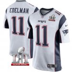 Youth NIKE NFL New England Patriots #11 Julian Edelman White Super Bowl LI Bound Jersey