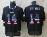 nike nfl buffalo bills #14 watkins black [Elite USA flag fashion