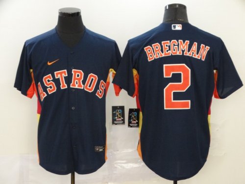 Men\'s Houston Astros #2 Alex Bregman Navy 2020 Stitched Baseball Jersey