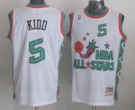 NBA 1996 All-Star #5 Jason Kidd White Swingman Throwback Jersey