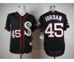 mlb jerseys chicago white sox #45 jordan black[20105 new]