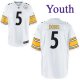 Youth NFL Pittsburgh Steelers #5 Josh Dobbs Nike White 2017 Draft Pick Game Jersey