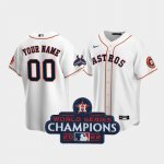 Custom Stitched Houston Astros White Replica 2022 World Series Champions Jersey