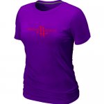 women nba houston rockets big & tall primary logo purple T-Shirt