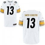 Men's NFL Nike Pittsburgh Steelers #13 JuJu Smith-Schuster White Elite Jerseys