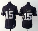 women nike oakland raiders #15 flynn black jerseys