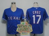 mlb texas rangers #17 cruz blue(cool base)