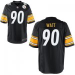 Men NFL Pittsburgh Steelers #90 T.J. Watt Nike Black 2017 Draft Pick Game Jersey
