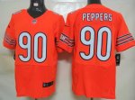 nike nfl chicago bears #90 peppers elite orange jerseys