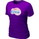 women nba los angeles clippers big & tall primary logo purple T-