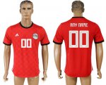 Custom Egypt 2018 World Cup Soccer Jersey Red Short Sleeves