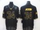Football Las Vegas Raiders #34 Bo Jackson Stitched Black 2020 Salute To Service Limited Jersey Gold Number and Name