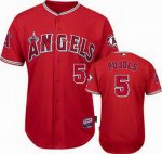 youth mlb jerseys los angeles angels #5 pujols red(cool base)che