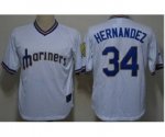 mlb seattle mariners #34 hernandez white [m&n] jerseys