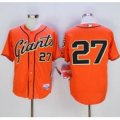 mlb san francisco giants #27 juan marichal orange cool base jerseys