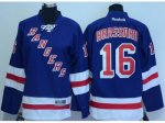 Youth NHL New York Rangers #16 Derick Brassard Blue Home Stitche