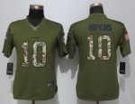 women nike houston texans #10 DeAndre hopkins army green salute to service limite nfl jerseys