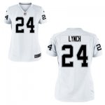 Women nike oakland raiders #24 marshawn lynch white game stitched NFL jerseys