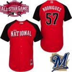 Brewers #57 Francisco Rodriguez Red 2015 All-Star National Leagu