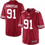 Youth San Francisco 49ers #91 Arik Armstead Limited Red Team Color Custom Nike NFL Jerseys
