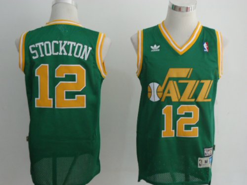 nba utah jazz #12 stockton green(fans edition) cheap jerseys