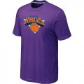 nba new york knicks big & tall primary logo purple T-Shirt