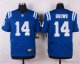 nike indianapolis colts #14 brown blue elite jerseys
