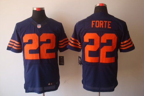 nike nfl chicago bears #22 matt forte elite blue jerseys [orange