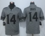Men's Minnesota Vikings #14 Stefon Diggs Grey Stitched Gridiron Gray Nike Limited Jerseys