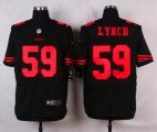 nike san francisco 49ers #59 lynch black elite jerseys [oranger