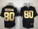 nike nfl new orleans saints #80 jimmy graham black cheap jersey