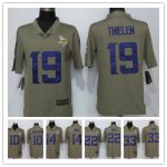 NIKE NFL Minnesota Vikings Top players Olive 2017 Salute to Service Limited Jersey