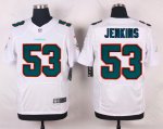 nike miami dolphins #53 jenkins white elite jerseys