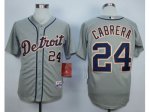 MLB Detroit Tigers #24 Miguel Cabrera Grey jerseys