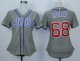 women mlb chicago cubs #68 jorge soler grey majestic cool base jerseys